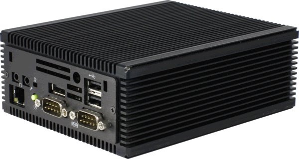 Sumicom S385F Ultra Small Fanless Industrial Computer,  Front